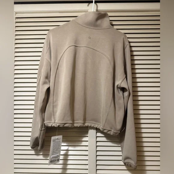 NWT - Lululemon brushed Softstreme Half-Zip Pullover Sheer oak - Picture 6 of 6